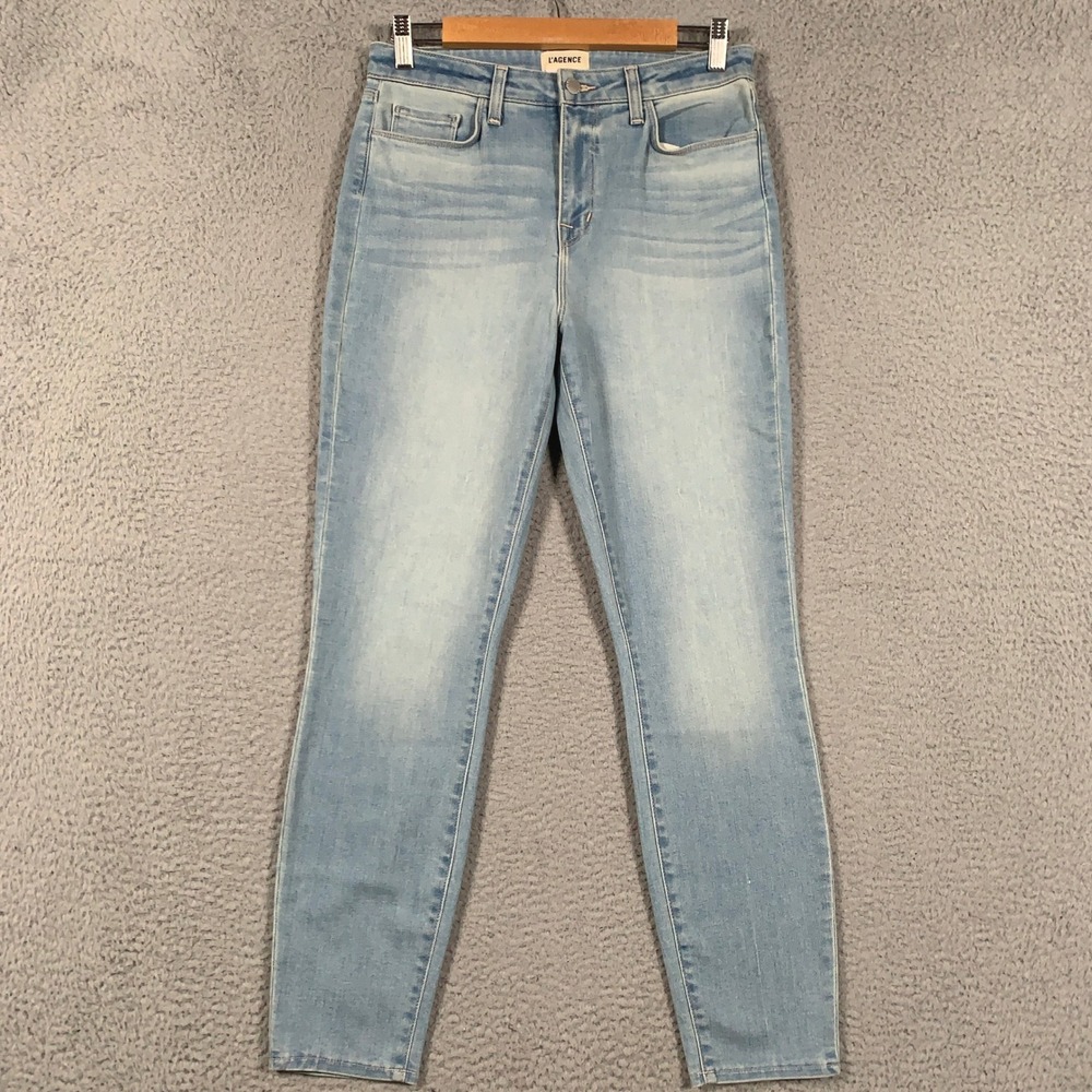L'AGENCE Margot Skinny Jeans Women 29 Blue Melrose High Rise Stretch Light Wash